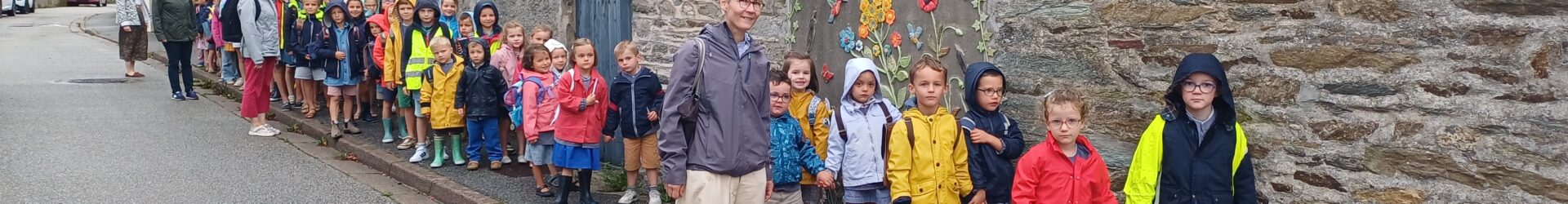 Sur le chemin de la messe de rentrée et de la bénédiction des cartables.